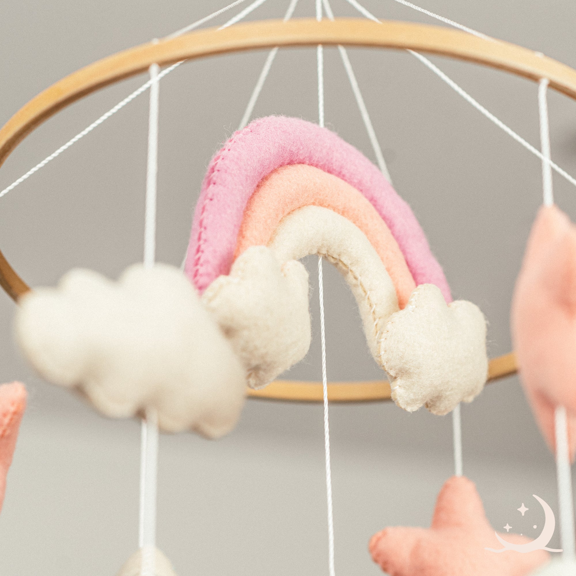 Pink Dolphin Crib Mobile