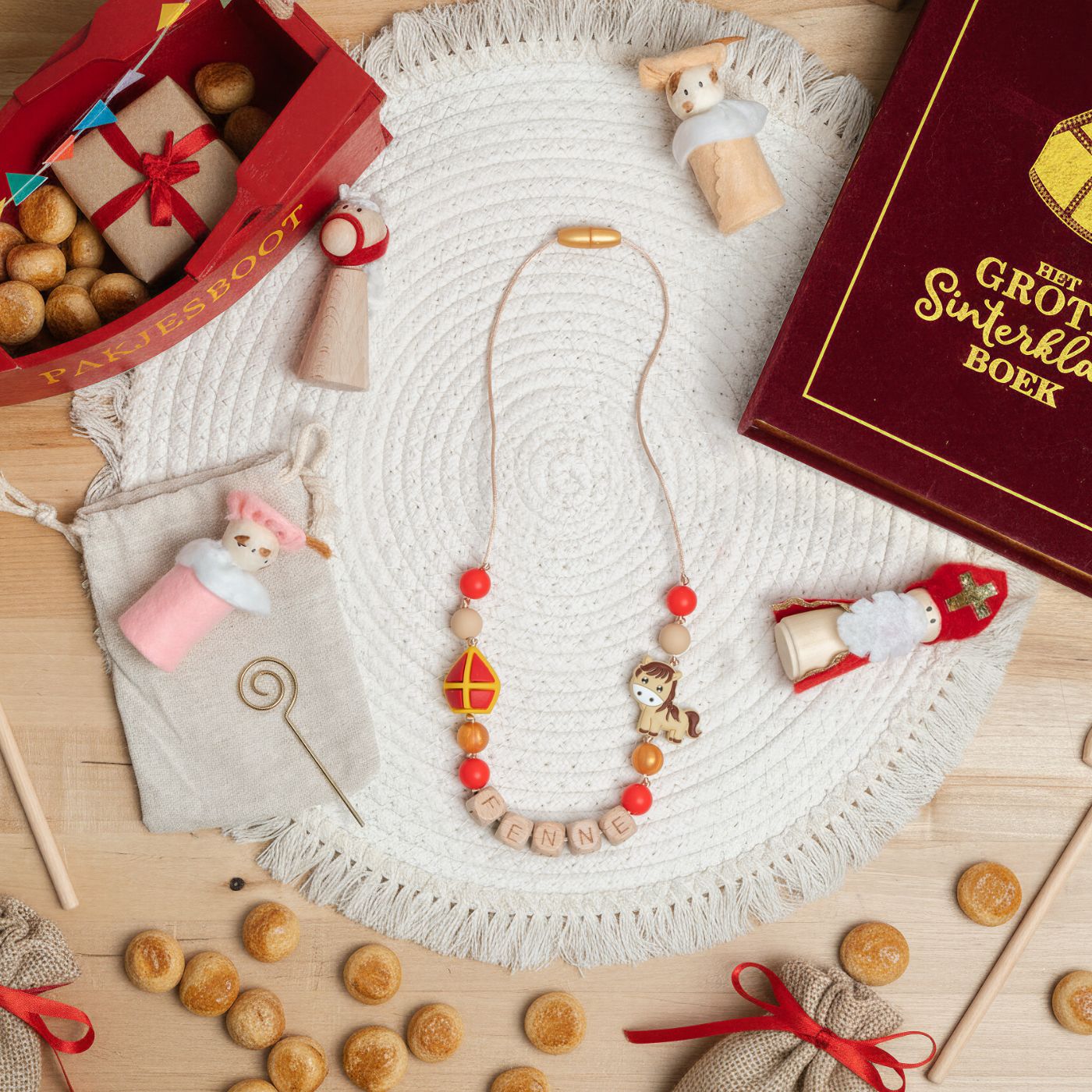 Sinterklaas ketting gepersonaliseerd - paard van sint