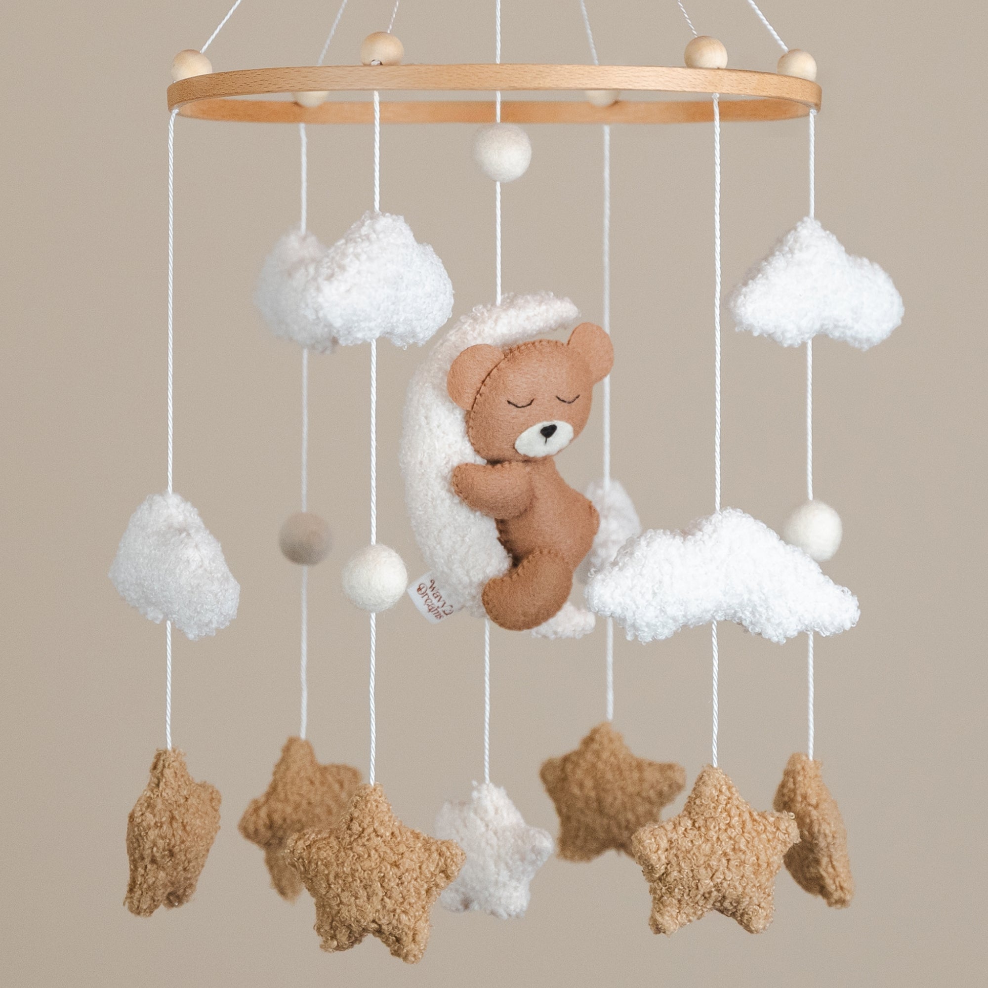 Teddy Moon Crib Mobile