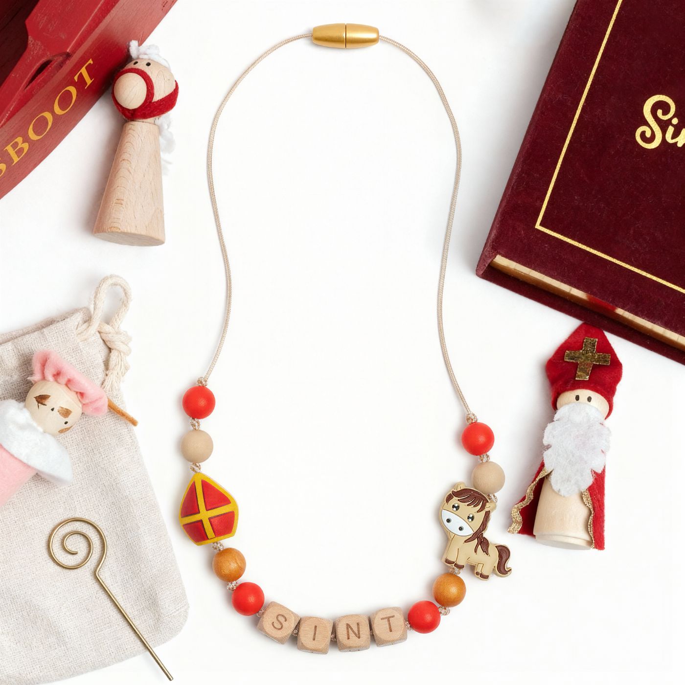 Sinterklaas ketting gepersonaliseerd - paard van sint